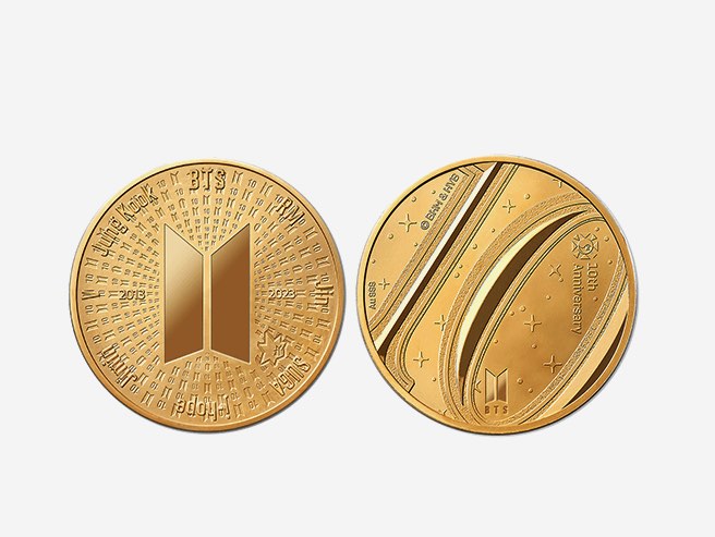 BTS記念メダルのデザイン